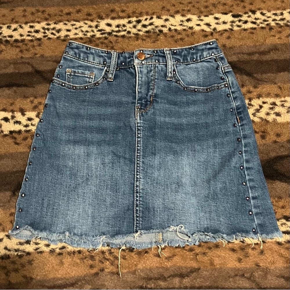 Wild Fable Blue Knee-Length A-Line Skirt (00)